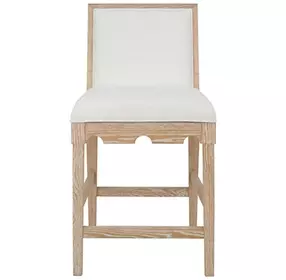 Lanister Brown and Cream Performance Fabric Counter Height Stool