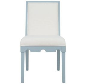 Lanister Matte Light Blue Performance Fabric Dining Chair