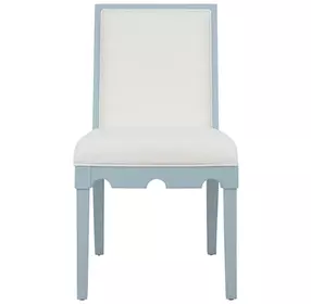 Lanister Matte Light Blue Performance Fabric Dining Chair