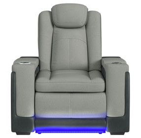 Niven Cement Power Motion Recliner with LED and USB Charging