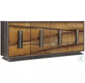 Swaley Dark Wood And Gold Four Door Credenza