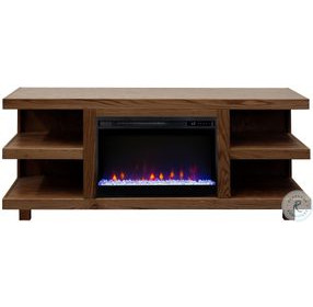 Laurel Canyon Oak Bourbon 65" Fireplace TV Stand