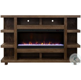 Laurel Canyon Oak Bourbon 72" Mantel Fireplace