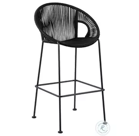 Acapulco Black Rope 26" Outdoor Counter Height Stool