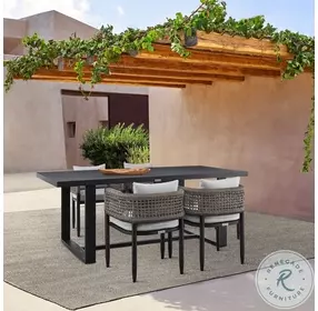 Alegria Black Outdoor Patio Dining Room Set