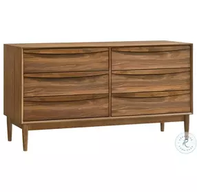 Artemio Walnut 6 Drawer Dresser