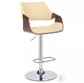 Aspen Cream Adjustable Swivel Bar Stool