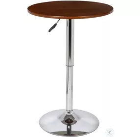 Bentley Walnut Wood Adjustable Height Pub Table