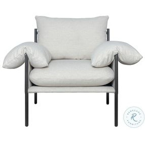 Bloom Soft Oat Performance Fabric Accent Chair