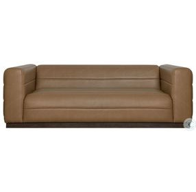 Brea Brown Performance Fabric 91" Sofa