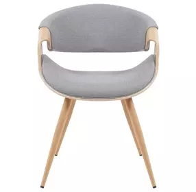 Butterfly Oak and Gray Upholstered Dining Chair