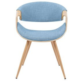 Butterfly Oak and Light Blue Upholstered Dining Chair