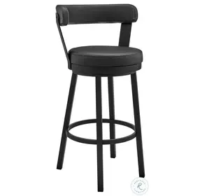 Bryant Black 26" Swivel Counter Height Stool