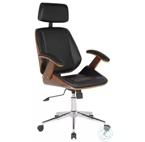 Century Black Faux Leather Adjustable Office Chair