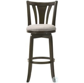 Elle Beige Fabric Swivel Bar Stool