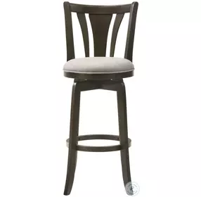 Elle Beige Fabric Swivel Bar Stool