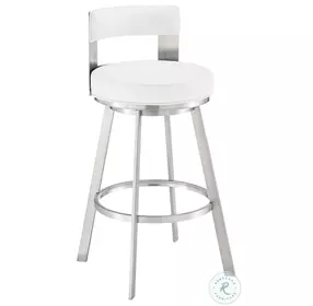 Flynn White 26" Swivel Counter Height Stool