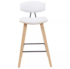 Fox Oak and White Upholstered Counter Height Stool