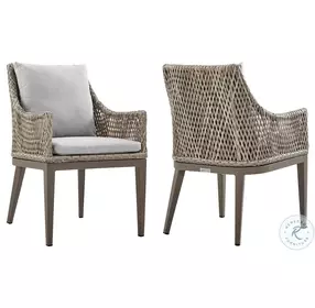 Grenada Beige Outdoor Dining Chair Set of 2