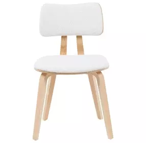 Jaguar Oak and White Upholstered Dining Chair