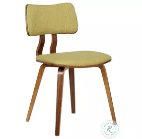 Jaguar Green Fabric Mid Century Dining Chair