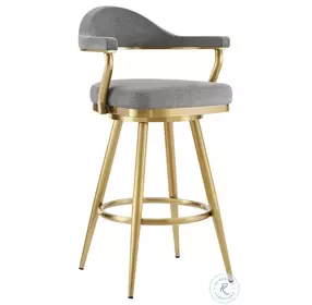 Justin Anchor Gray Swivel Counter Height Stool