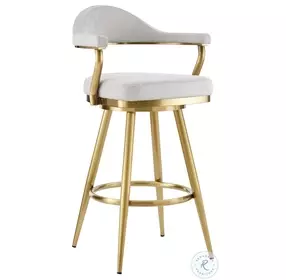 Justin Silver Swivel Counter Height Stool