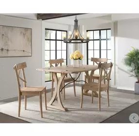 Keaton Natural Folding Top Dining Room Set