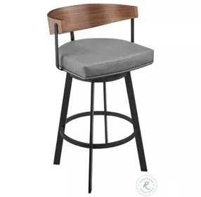 Lacey Vintage Gray Swivel Bar Stool