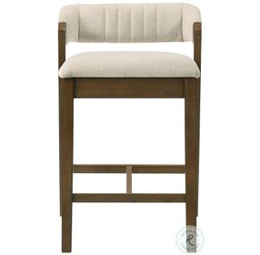 Landyn Ecru Counter Height Stool with Sepia Brown Frame