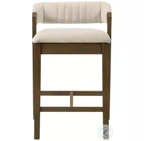 Landyn Ecru Counter Height Stool with Sepia Brown Frame