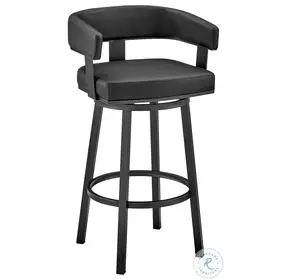 Lorin Black 26" Swivel Counter Height Stool