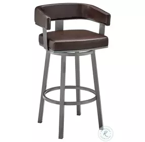 Lorin Java Brown 26" Swivel Counter Height Stool