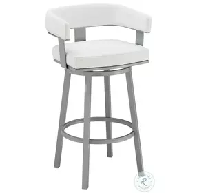 Lorin White 26" Swivel Counter Height Stool