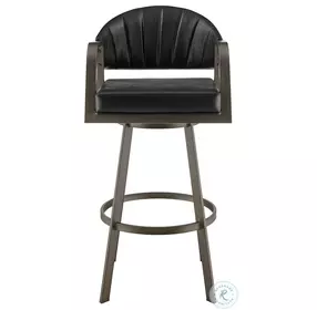 Marcie Vintage Black Swivel Counter Height Stool
