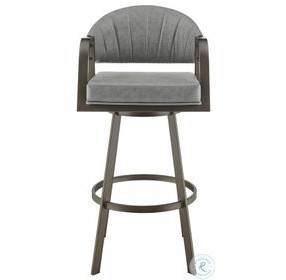 Marcie Vintage Gray Swivel Bar Stool