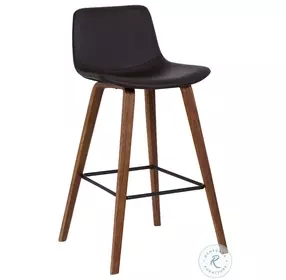 Maddie Brown Faux Leather Contemporary 26" Counter Height Stool