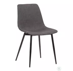 Monte Charcoal Faux Leather Dining Chair