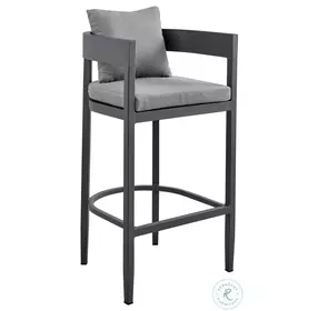 Menorca Gray Outdoor Patio Bar Stool