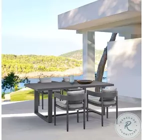 Menorca Gray Outdoor Patio Dining Room Set