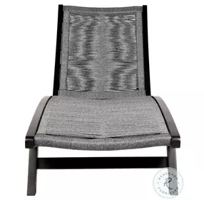 Odette Dark Eucalyptus and Gray Rope Outdoor 72" Chaise Lounge Chair