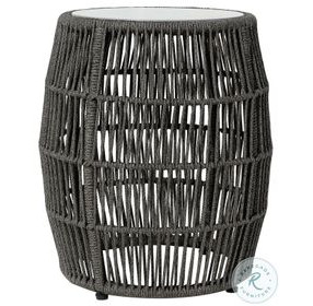 Opus Charcoal Indoor and Outdoor Garden Stool Round End Table