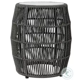 Opus Charcoal Indoor and Outdoor Garden Stool Round End Table
