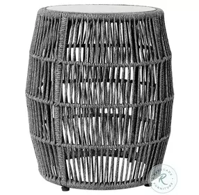 Opus Gray Indoor and Outdoor Garden Stool Round End Table