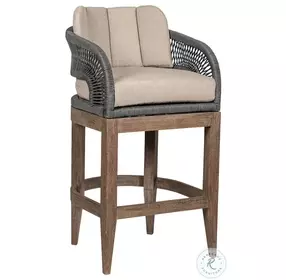 Orbit Taupe Performance Fabric Outdoor Patio Counter Height Stool