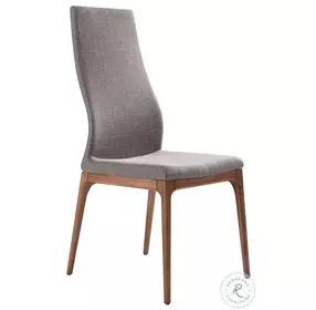 Parker Gray Fabric Mid Century Dining Chair Set of 2