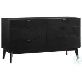 Petra Black 6 Drawer Dresser