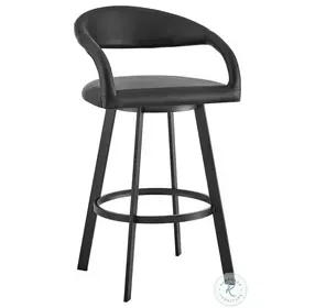 Ramona Black Swivel Counter Height Stool