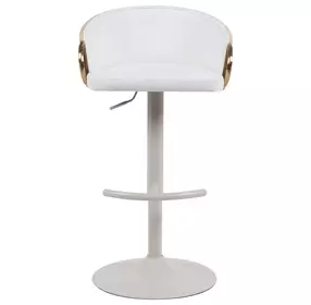 Solstice White Upholstered Swivel Bar Stool