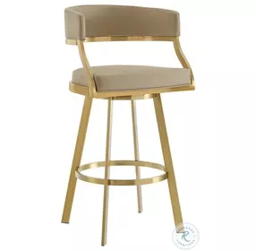 Saturn Light Sand Swivel Bar Stool